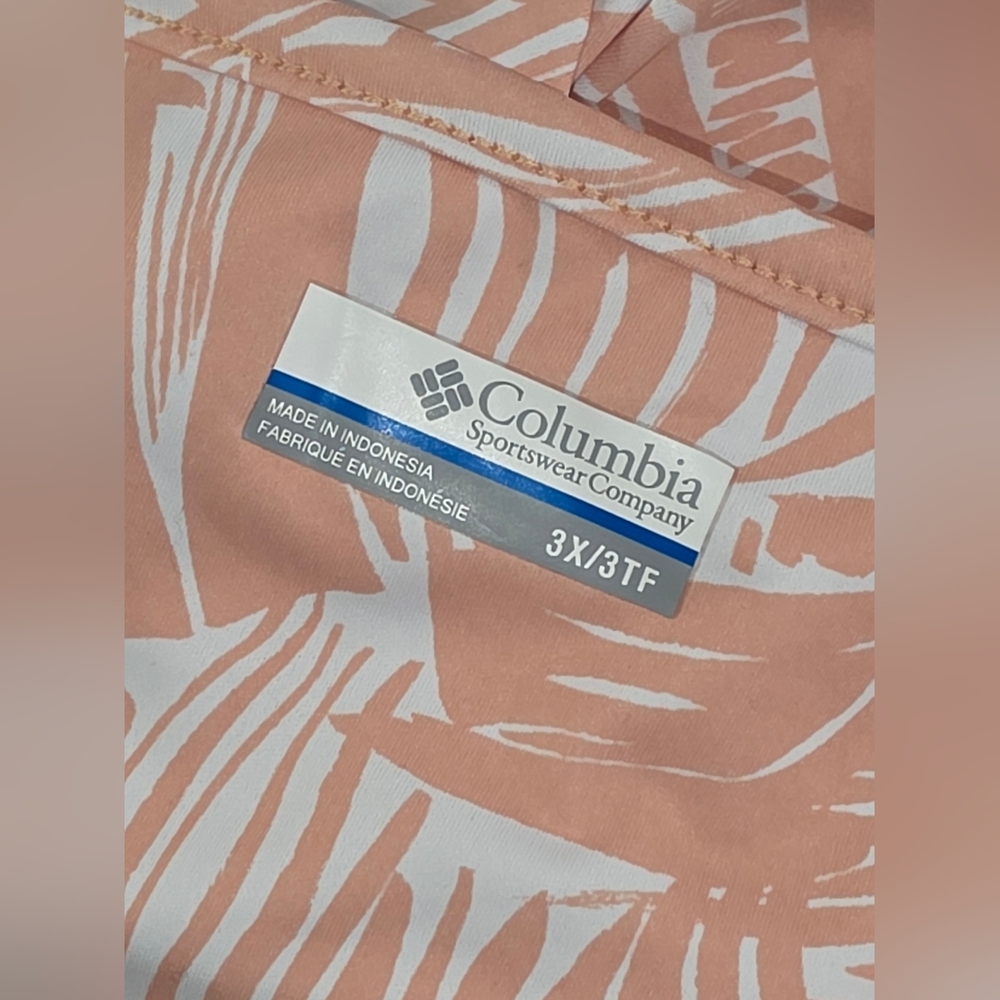 Columbia Sportswear Women's PFG Fishing Dress Size 3X Peach White AE-0972 - Picture 9 of 10